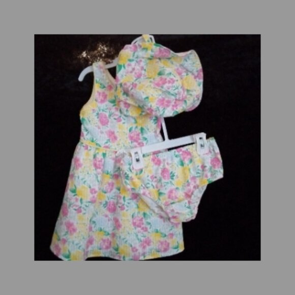 Spring Easter Btween Baby 3 pc Set Dress - Picture 6 of 6